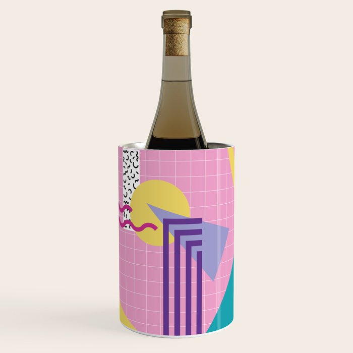 Memphis pattern 72 - 80s / 90s Retro Wine Chiller Gallery Image 1