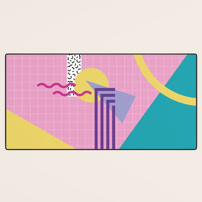 Memphis pattern 72 - 80s / 90s Retro Desk Mat Gallery Image 3