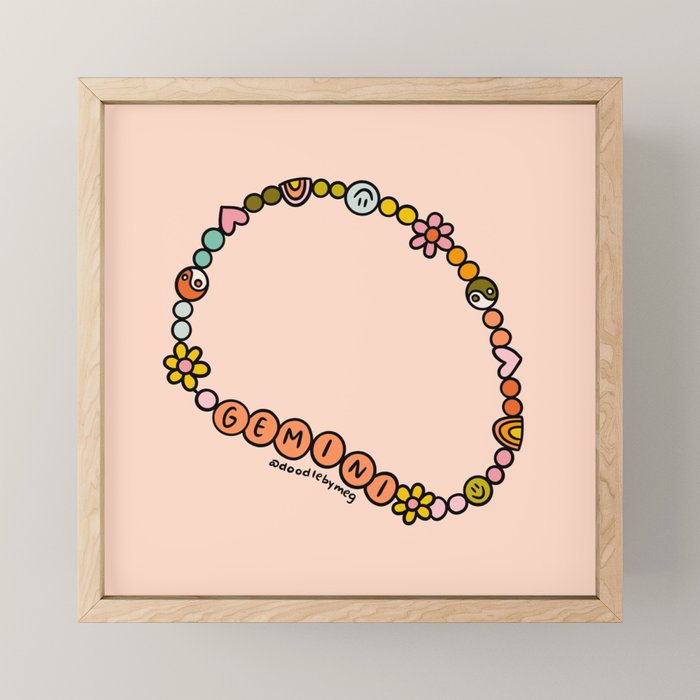 Gemini Friendship Bracelet Mini Art Print Gallery Image 1