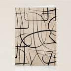 Black Beige Abstract Line Art Rich Texture Stationery Card Gallery Image 2