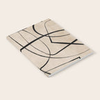 Black Beige Abstract Line Art Rich Texture Notebook Gallery Image 2
