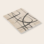 Black Beige Abstract Line Art Rich Texture Notebook Gallery Image 3