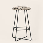 Black Beige Abstract Line Art Rich Texture Stool Gallery Image 1