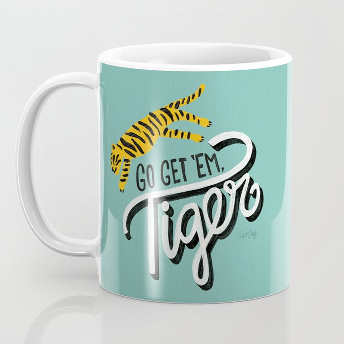 Go Get 'Em Tiger - Mint Palette Coffee Mug Gallery Image 3
