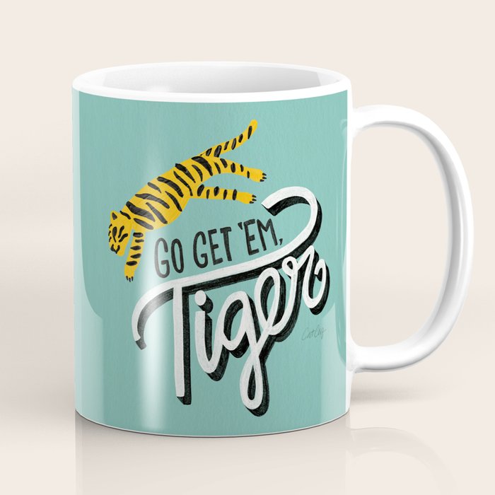 Go Get 'Em Tiger - Mint Palette Coffee Mug Gallery Image 1