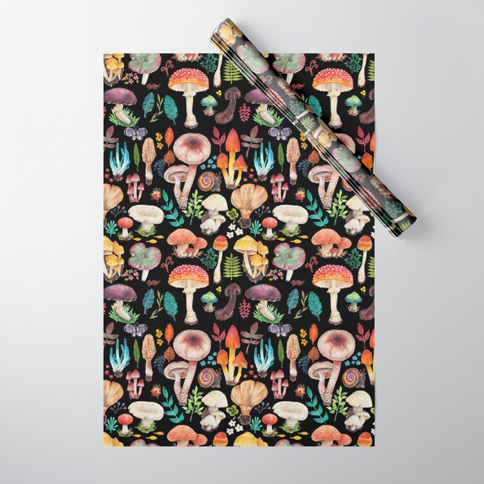 Mushroom heart Wrapping Paper Gallery Image 1