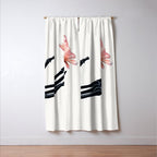 Butterfly on Skeleton Hand Window Curtain Gallery Image 3