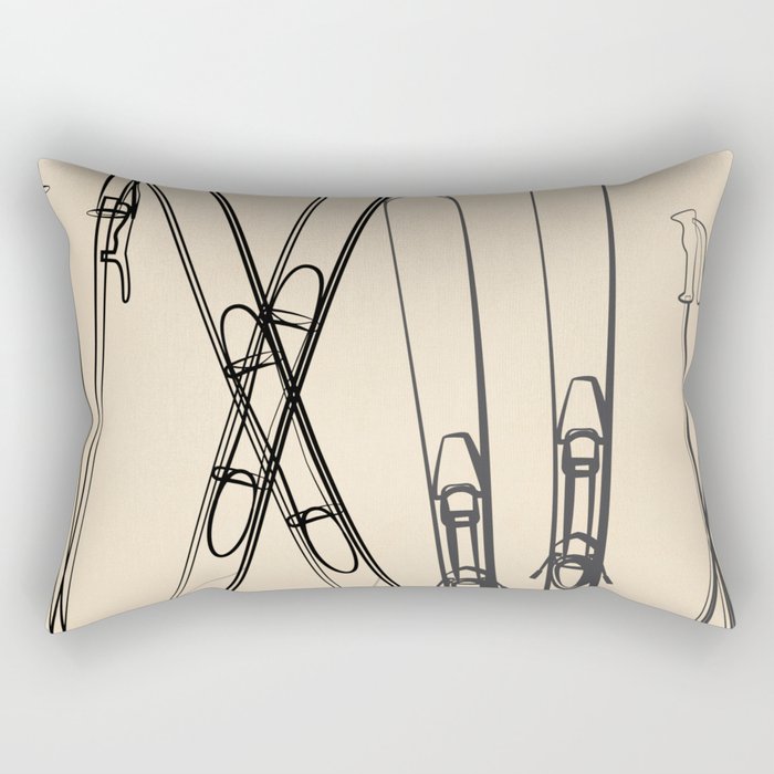 Minimal Skis 2 Rectangular Pillow Gallery Image 2