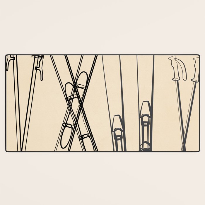 Minimal Skis 2 Desk Mat Gallery Image 3