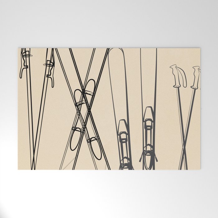 Minimal Skis 2 Welcome Mat Gallery Image 1