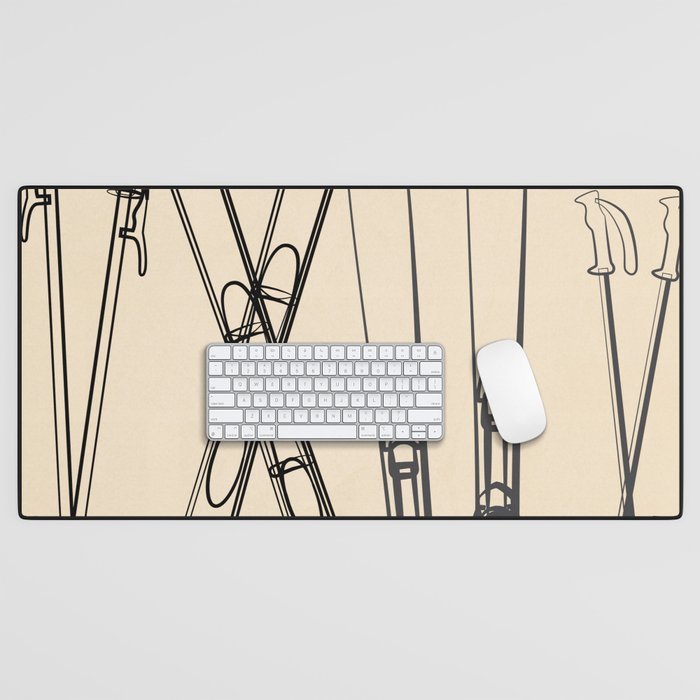 Minimal Skis 2 Desk Mat Gallery Image 1