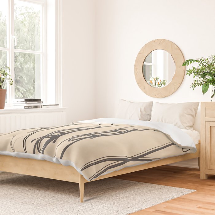 Minimal Skis 2 Duvet Cover Gallery Image 2