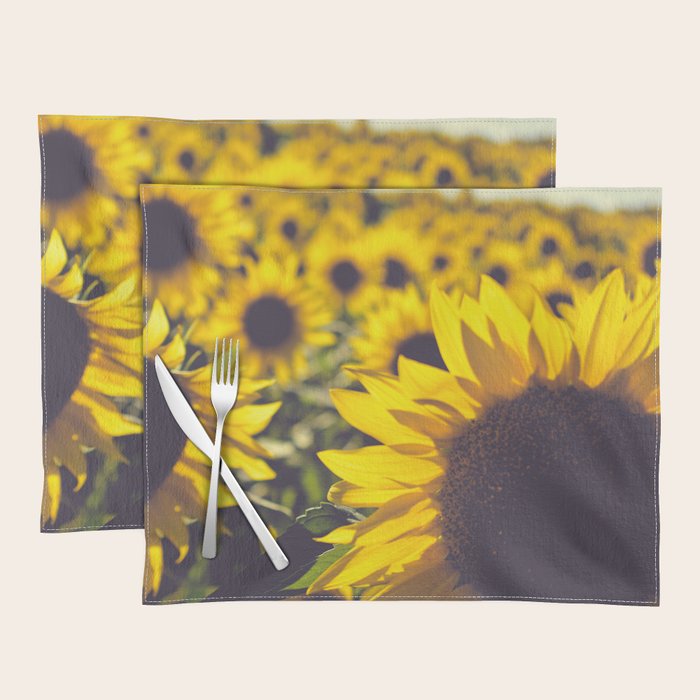 Summer Sunflower Love - boho flower photography Placemat Gallery Image 1