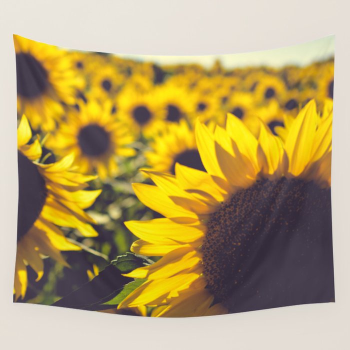 Summer Sunflower Love - boho flower photography Wall Tapestry Gallery Image 4