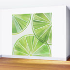 Fresh Lime Citrus Abstract Watercolor Wall Mural Gallery Image 2