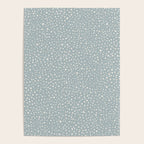 Minimal Painted Smudge Dots Pattern in Light Blue Gray and Cream Poster Gallery Image 4