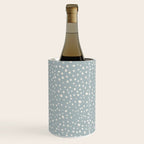 Minimal Painted Smudge Dots Pattern in Light Blue Gray and Cream Wine Chiller Gallery Image 1