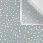 Minimal Painted Smudge Dots Pattern in Light Blue Gray and Cream Wall Tapestry Gallery Image 3