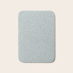 Minimal Painted Smudge Dots Pattern in Light Blue Gray and Cream Bath Mat Gallery Image 1