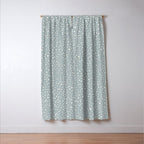 Minimal Painted Smudge Dots Pattern in Light Blue Gray and Cream Window Curtain Gallery Image 3