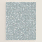 Minimal Painted Smudge Dots Pattern in Light Blue Gray and Cream Jigsaw Puzzle Gallery Image 1