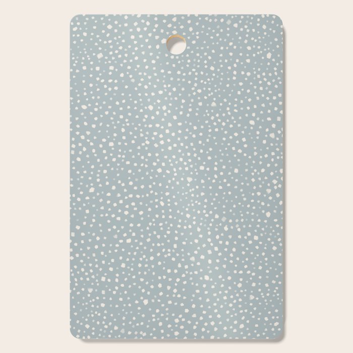 Minimal Painted Smudge Dots Pattern in Light Blue Gray and Cream Cutting Board Gallery Image 1
