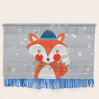 Christmas Fox with fairy lights Wall Hanging Gallery Image 1