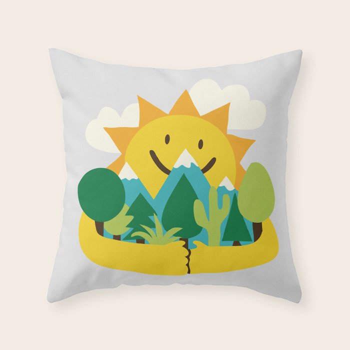 Sun is out Throw Pillow Gallery Image 6