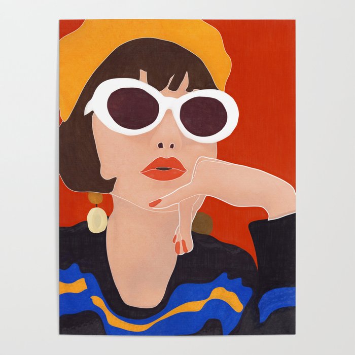 Colorful Woman Portrait Poster Gallery Image 4