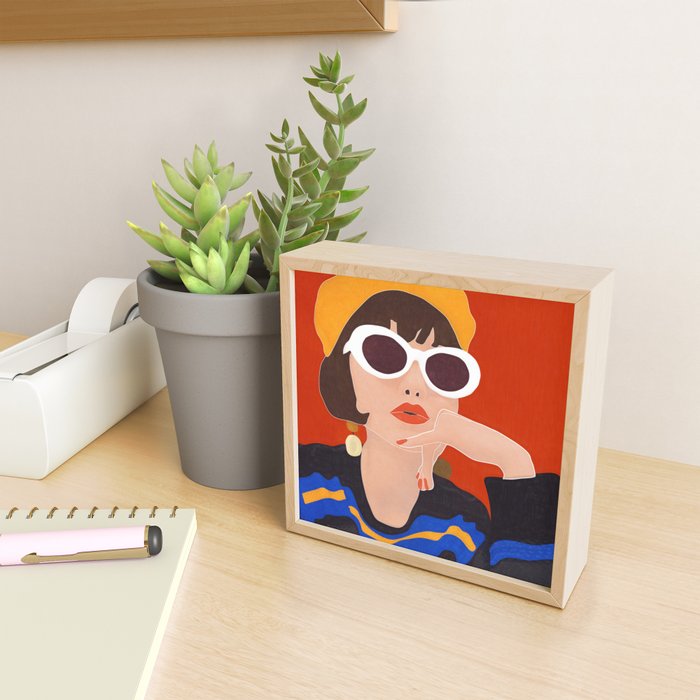 Colorful Woman Portrait Mini Art Print Gallery Image 2