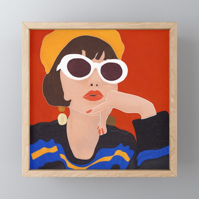 Colorful Woman Portrait Mini Art Print Gallery Image 1