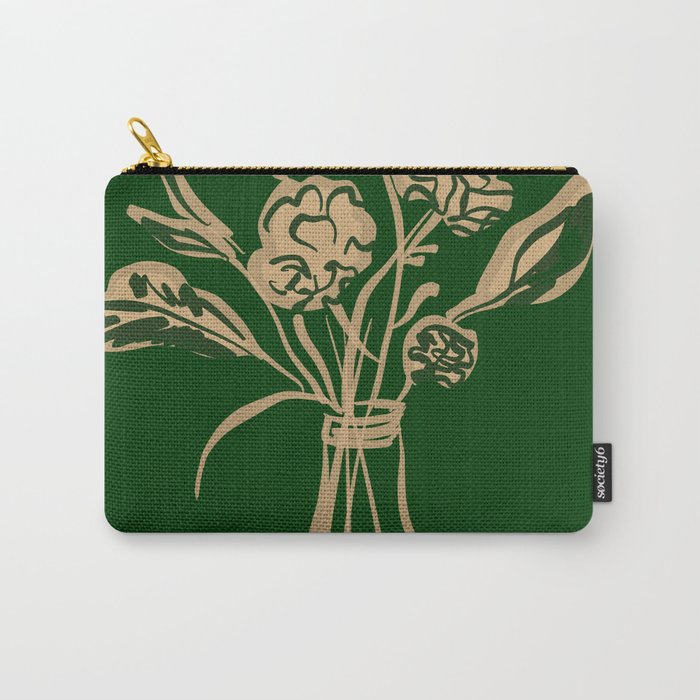 Minimalist Flowers In A Vase 6 Carry All Pouch Gallery Image 1