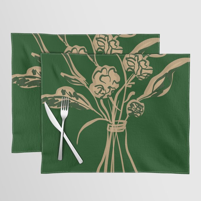 Minimalist Flowers In A Vase 6 Placemat Gallery Image 1