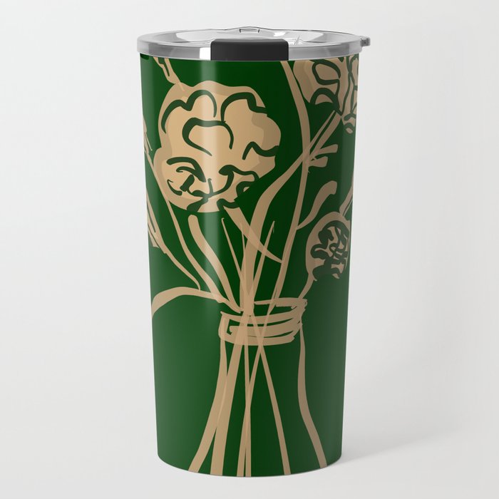 Minimalist Flowers In A Vase 6 Travel Mug Gallery Image 1