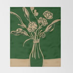 Minimalist Flowers In A Vase 6 Throw Blanket Gallery Image 2