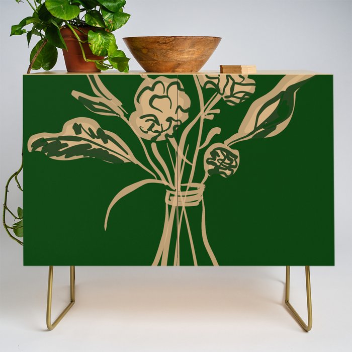 Minimalist Flowers In A Vase 6 Credenza Gallery Image 1