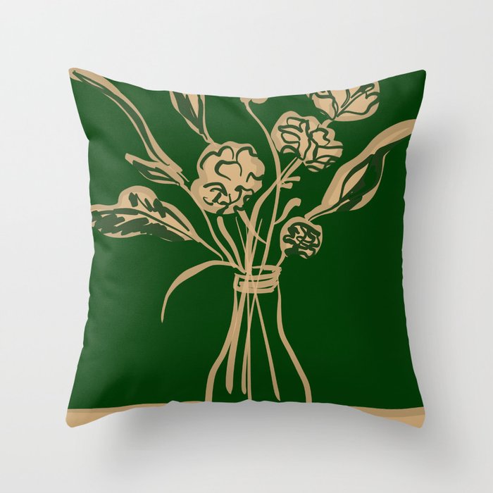 Minimalist Flowers In A Vase 6 Throw Pillow Gallery Image 6