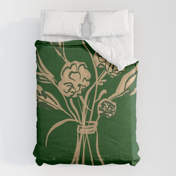 Minimalist Flowers In A Vase 6 Comforter Gallery Image 6