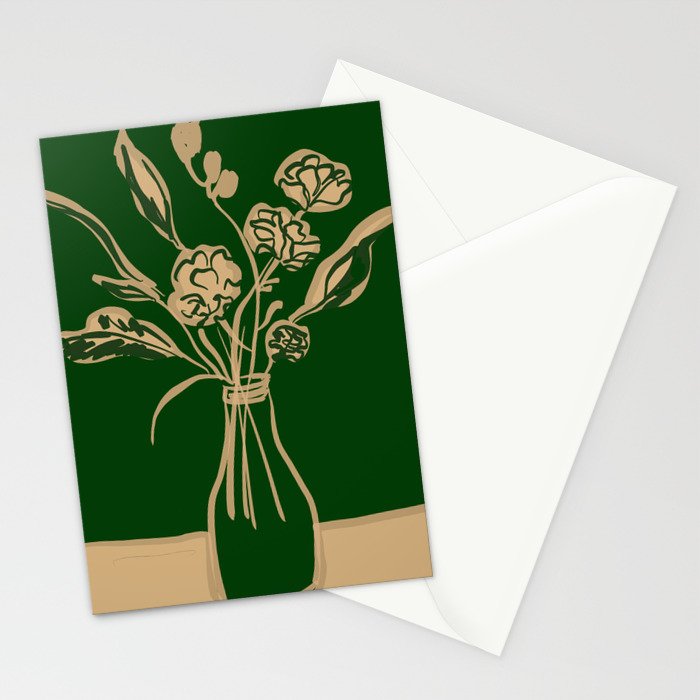 Minimalist Flowers In A Vase 6 Stationery Card Gallery Image 2