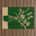 Minimalist Flowers In A Vase 6 Outdoor Rug Gallery Image 1