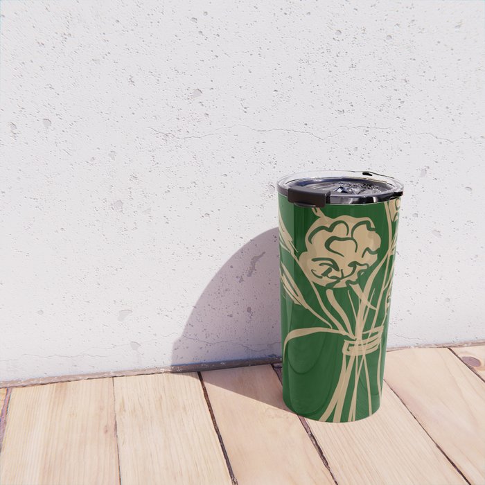 Minimalist Flowers In A Vase 6 Travel Mug Gallery Image 4