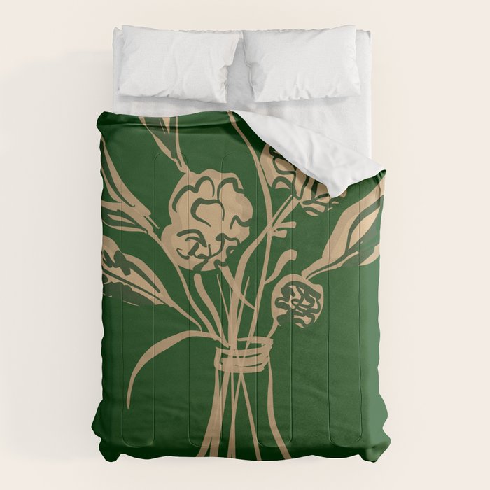 Minimalist Flowers In A Vase 6 Comforter Gallery Image 1