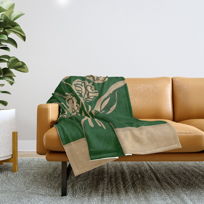 Minimalist Flowers In A Vase 6 Throw Blanket Gallery Image 1