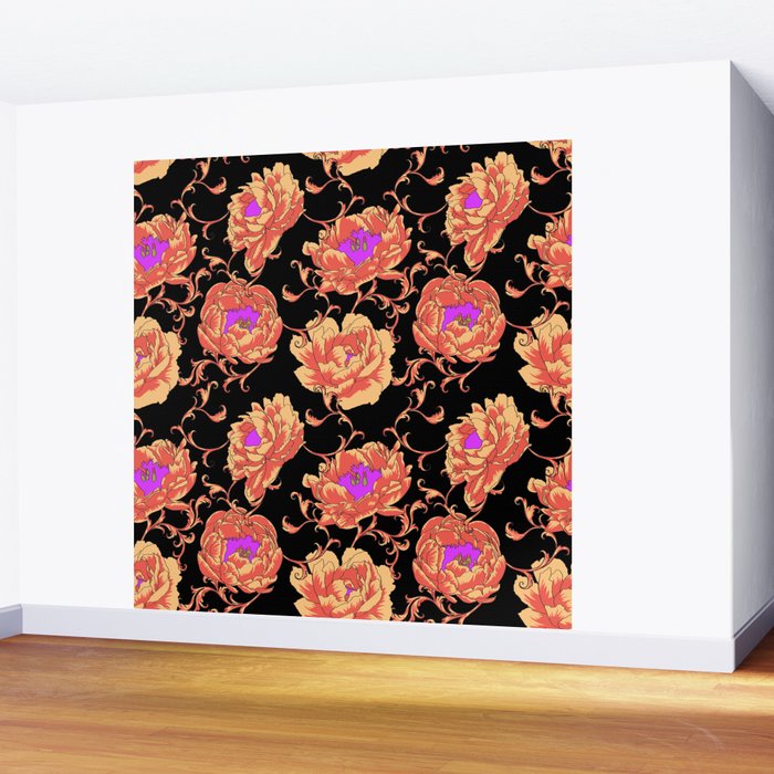 Romantic Vintage Peonies Wall Mural Gallery Image 2