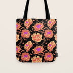 Romantic Vintage Peonies Tote Bag Gallery Image 1