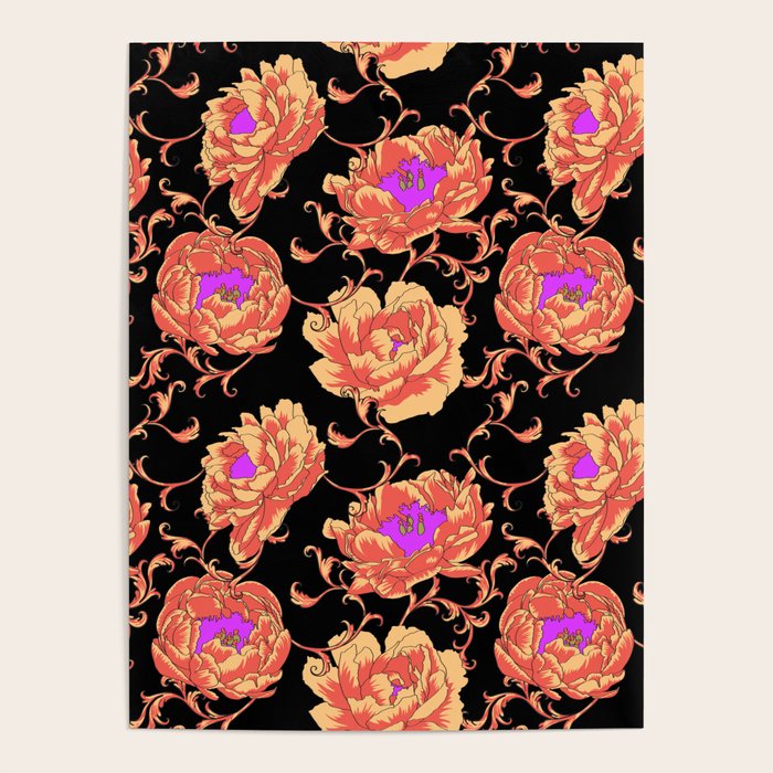 Romantic Vintage Peonies Poster Gallery Image 1