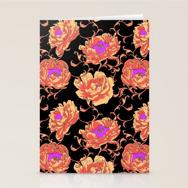 Romantic Vintage Peonies Stationery Card Gallery Image 2