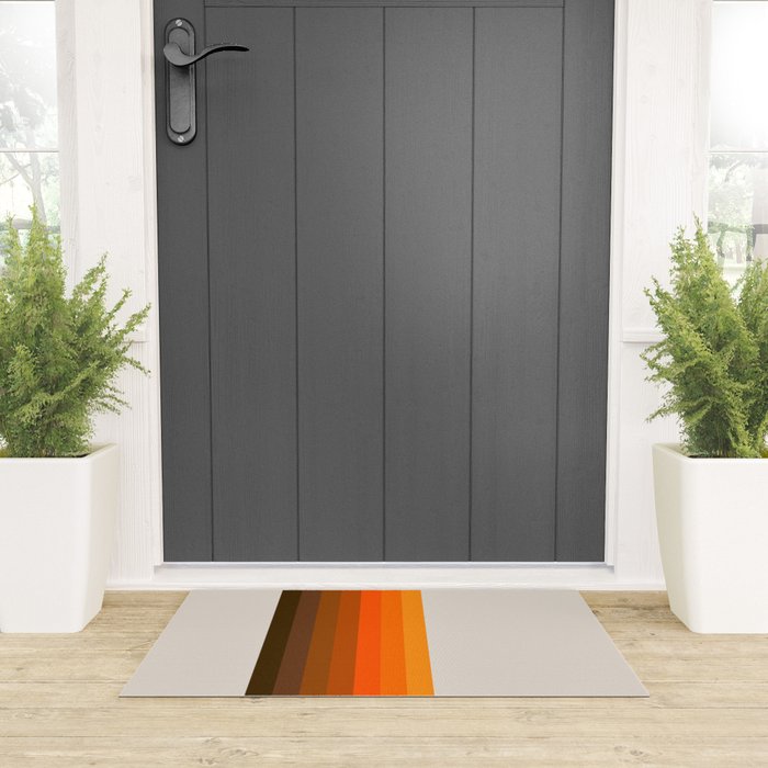 Retro Golden Rainbow - Straight Welcome Mat Gallery Image 3