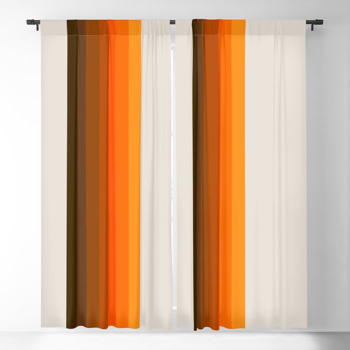 Retro Golden Rainbow - Straight Window Curtain Gallery Image 1
