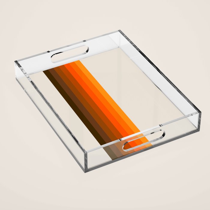 Retro Golden Rainbow - Straight Acrylic Tray Gallery Image 1